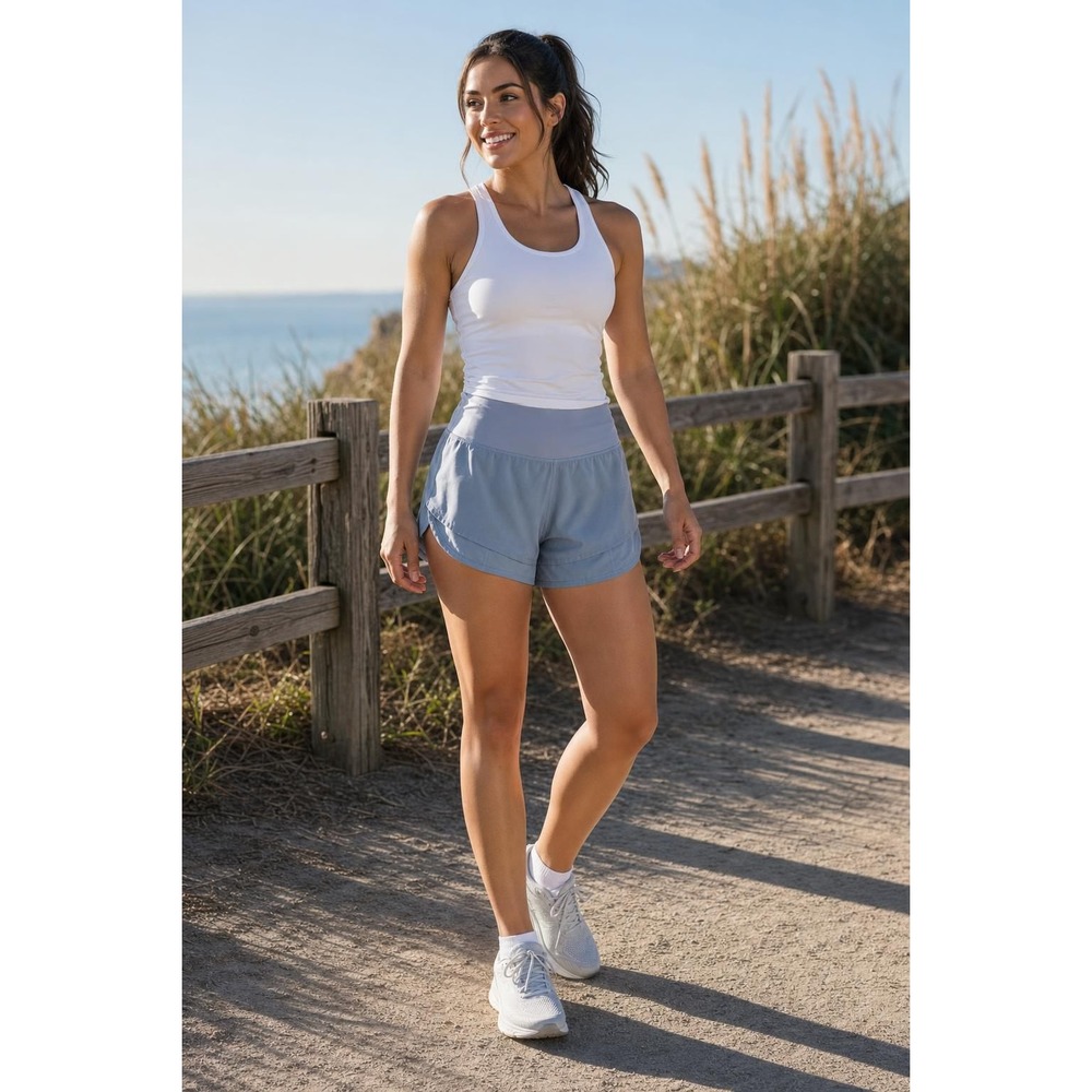 Lululemon Speed Up Shorts Women's 6 Blue Cast 2.5 Inch Running Lined READ
